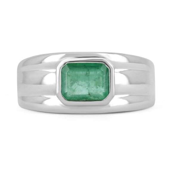 2.0ct Emerald Cut Solitaire Ring – 925 Silver - Picture 1 of 9